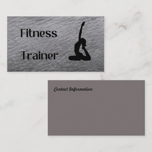 Fitness Trainer Business Card Visitenkarte (Vorne/Hinten)