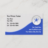 Fitness Trainer Business Cards Visitenkarte (Vorderseite)