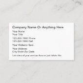 Fitness Trainer Business Cards Visitenkarte (Rückseite)