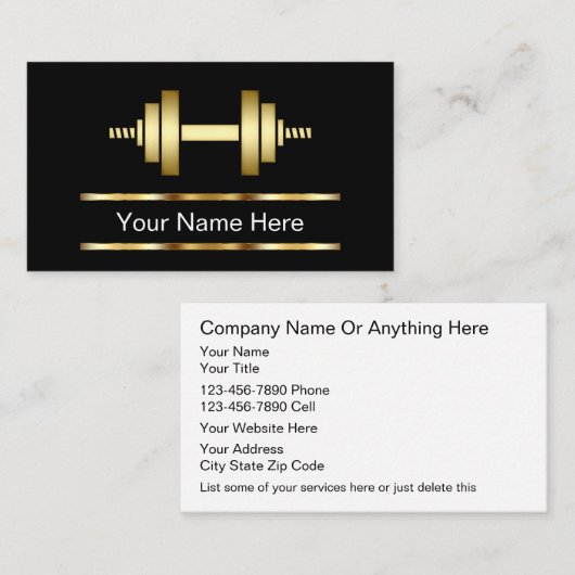 Fitness Trainer Business Cards Visitenkarte (Vorne/Hinten)