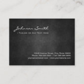 Fitness Trainer Cool Black Metal Einfachheit Visitenkarte (Rückseite)