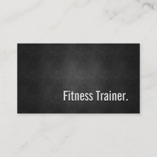 Fitness Trainer Cool Black Metal Einfachheit Visitenkarte