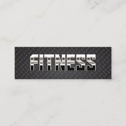 Fitness-Trainer-cooler Stahl u. Metall Mini Mini Visitenkarte (Vorderseite)