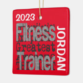 Fitness Trainer Extraordinaire CUSTOM Keramikornament (Links)