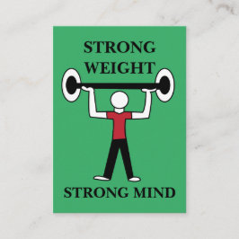 Fitness-Trainer für die Gewichtsheben von Bodybuil Visitenkarte