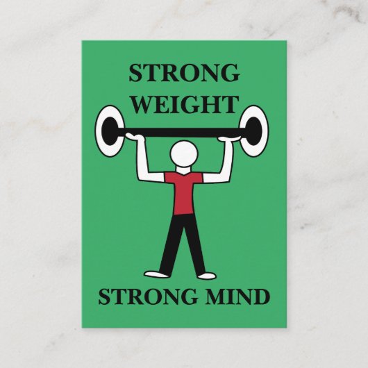 Fitness-Trainer für die Gewichtsheben von Bodybuil Visitenkarte (Vorderseite)