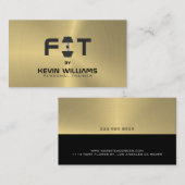 Fitness-Trainer für Schwarz und Imitat Visitenkarte (Vorne/Hinten)