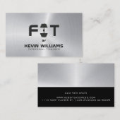 Fitness-Trainer für Schwarz und Stahl Visitenkarte (Vorne/Hinten)