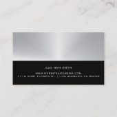 Fitness-Trainer für Schwarz und Stahl Visitenkarte (Rückseite)