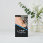 FITNESS-TRAINER-GESCHÄFTS-KARTE VISITENKARTE (Stehend Vorderseite)