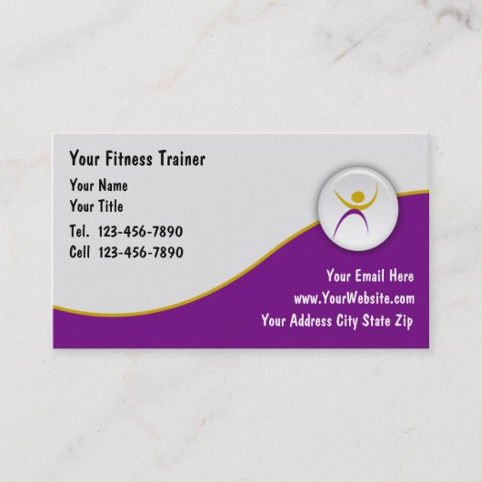 Fitness-Trainer-Geschäfts-Karten Visitenkarte (Vorderseite)