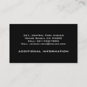 Fitness-Trainer - Geschäfts-Karten Visitenkarte (Rückseite)