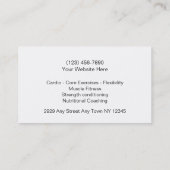 Fitness-Trainer-Geschäfts-Karten Visitenkarte (Rückseite)