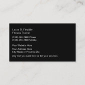 Fitness-Trainer-Geschäfts-Karten Visitenkarte (Rückseite)