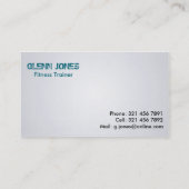 Fitness-Trainer - Geschäfts-Karten Visitenkarte (Rückseite)