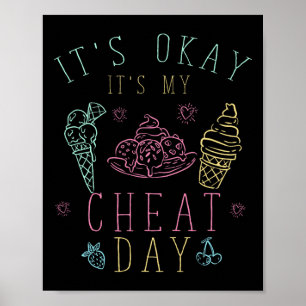 Fitness Trainer Gift Ice Creme in der Höhe seiner Poster