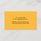 Fitness Trainer Gym Coach Minimalistisch Gold Visitenkarte (Rückseite)