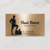 Fitness Trainer Gym Coach Moderne Imitate Gold Visitenkarte (Vorderseite)