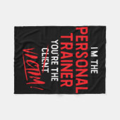 Fitness Trainer Gym Workout Personal Trainer Fleecedecke (Vorderseite (Horizontal))