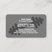 Fitness Trainer Gymnastiktrainer Visitenkarte (Rückseite)