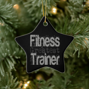 Fitness Trainer Keramik Ornament