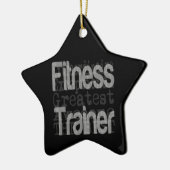 Fitness Trainer Keramik Ornament (Links)