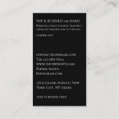 Fitness Trainer Körper Gebäude Trainer Visitenkarte (Rückseite)