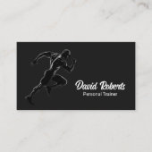 Fitness Trainer Laufende Athlete Minimalistisch Bl Visitenkarte (Vorderseite)