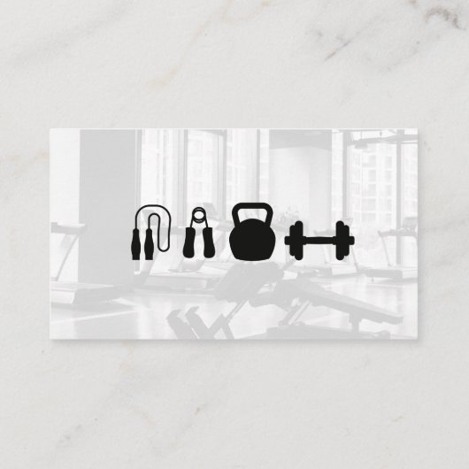 Fitness Trainer Logo | Health Gym Terminkarte (Rückseite)