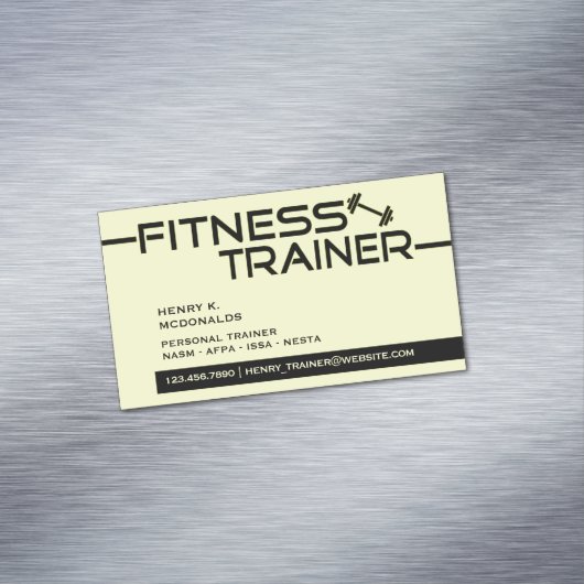 Fitness Trainer Magnetische Visitenkarte (Beispiel)
