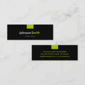 Fitness Trainer - Mini Green Compact Mini Visitenkarte (Vorne/Hinten)