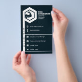 Fitness Trainer minimalistisch männlich Flyer (Handgriff)