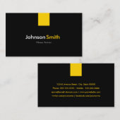 Fitness Trainer - Moderner Gelber Visitenkarte (Vorne/Hinten)