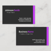 Fitness Trainer - Moderner Minimal Lila Visitenkarte (Vorne/Hinten)