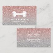 Fitness-Trainer-moderner Rosen-Gold-u. Visitenkarte (Vorne/Hinten)
