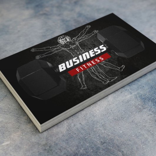 Fitness Trainer Perfekter Body Beruflich Grunge Visitenkarte