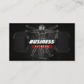 Fitness Trainer Perfekter Body Beruflich Grunge Visitenkarte (Vorderseite)