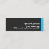 Fitness Trainer - Personal Aqua Blue Mini Visitenkarte (Rückseite)