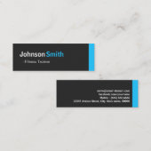 Fitness Trainer - Personal Aqua Blue Mini Visitenkarte (Vorne/Hinten)