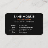 Fitness Trainer Photo QR Code Visitenkarte (Rückseite)