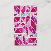 Fitness Trainer Rosa Abstrakte Geometrie Visitenkarte (Rückseite)