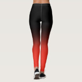Fitness Trainer Schwarz und Rot Leggings (Rückseite)