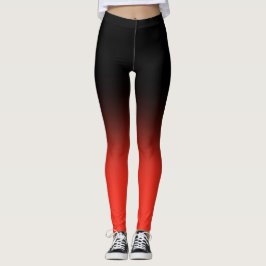 Fitness Trainer Schwarz und Rot Leggings