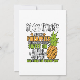 Fitness Trainer sind wie Ananas. Dankeskarte