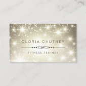 Fitness Trainer - Sparkling Bokeh Glitzer Visitenkarte (Vorderseite)
