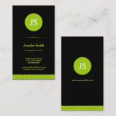 Fitness Trainer - Stilvoll Apple Green Visitenkarte (Vorne/Hinten)