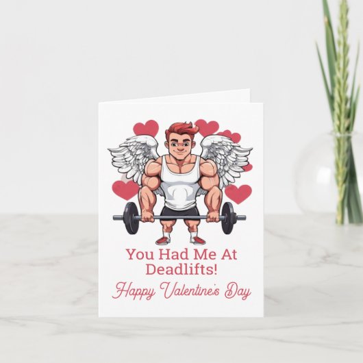 Fitness-Trainer Valentine Feiertagskarte (Vorderseite)