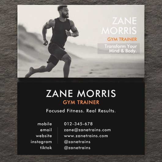 Fitness-Trainer Visitenkarte
