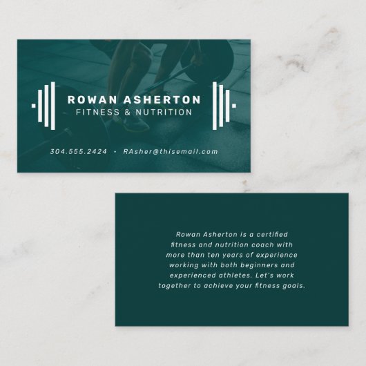 Fitness-Trainer Visitenkarte mit Foto (Vorne/Hinten)