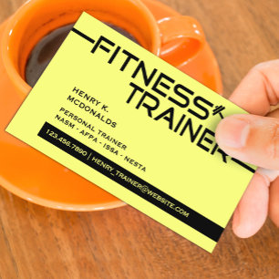 Fitness-Trainer Visitenkarten-Vorlage Visitenkarte